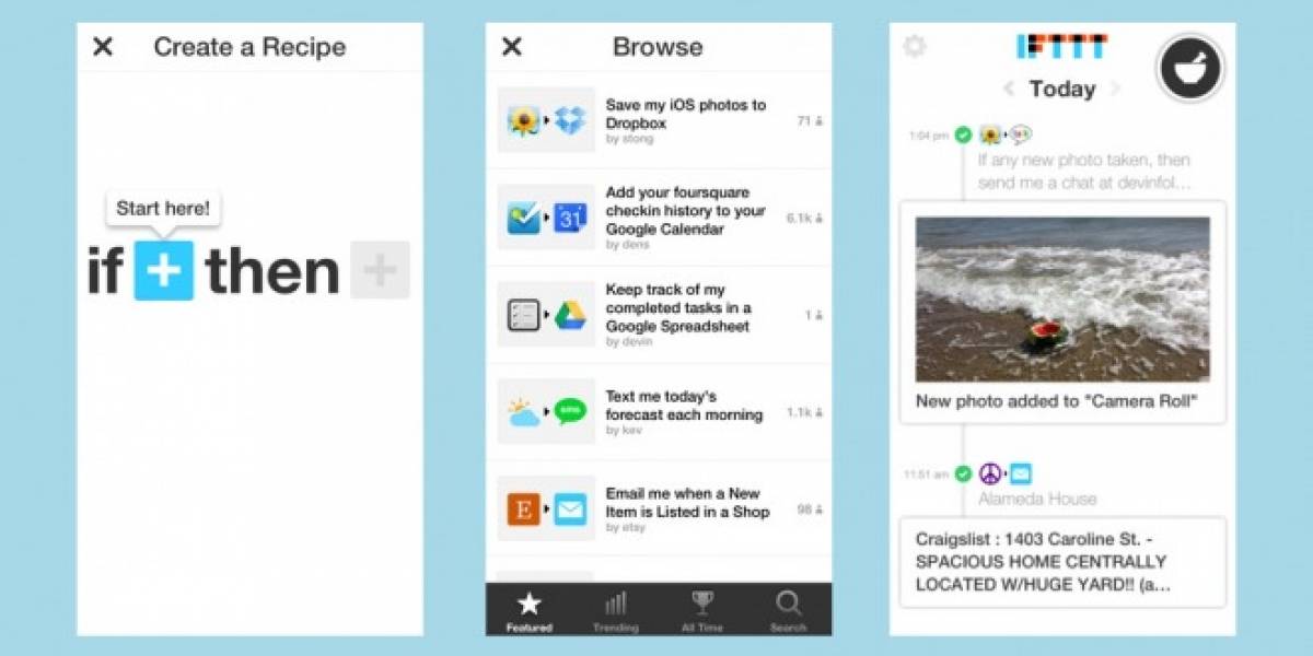 IFTTT ahora está en el iPhone con recetas especiales para la plataforma