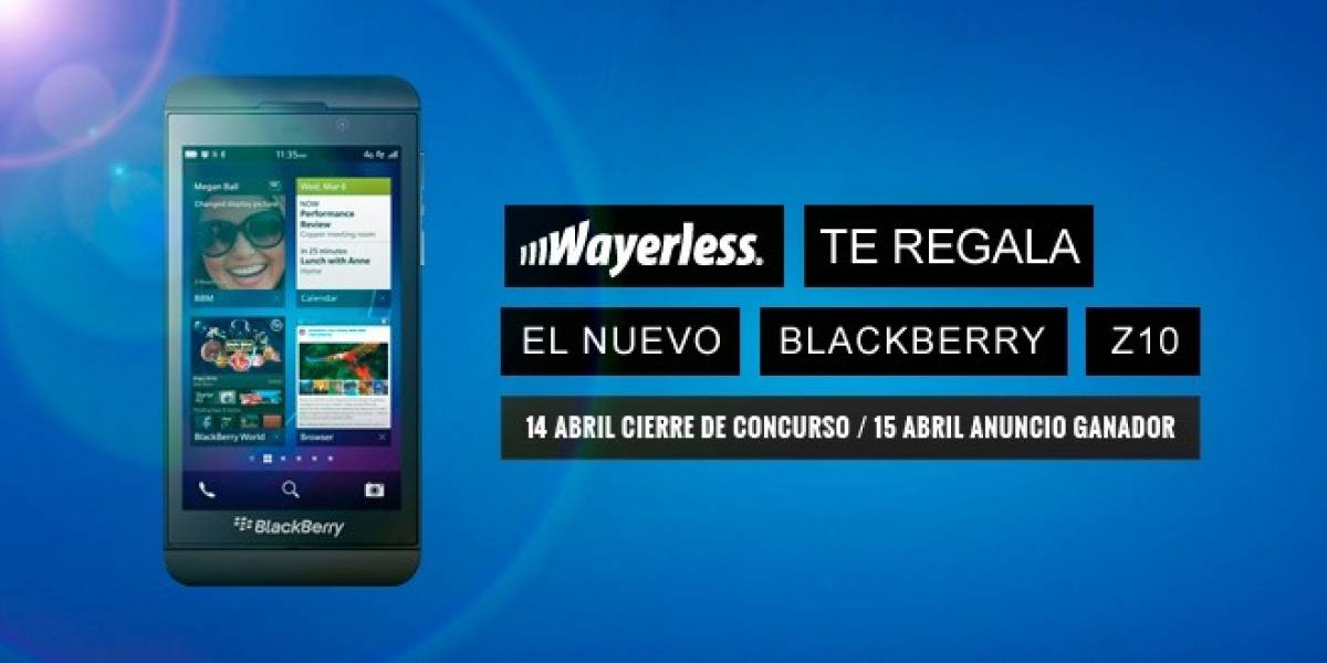 Gánate un BlackBerry Z10 con Wayerless