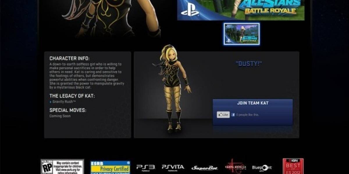 Kat de Gravity Rush podría ser parte de PlayStation All-Stars Battle Royale