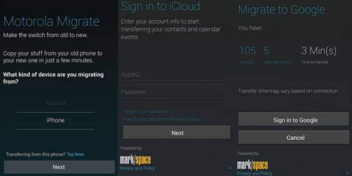 Motorola ahora permite migrar datos desde iCloud hacia un nuevo dispositivo Android