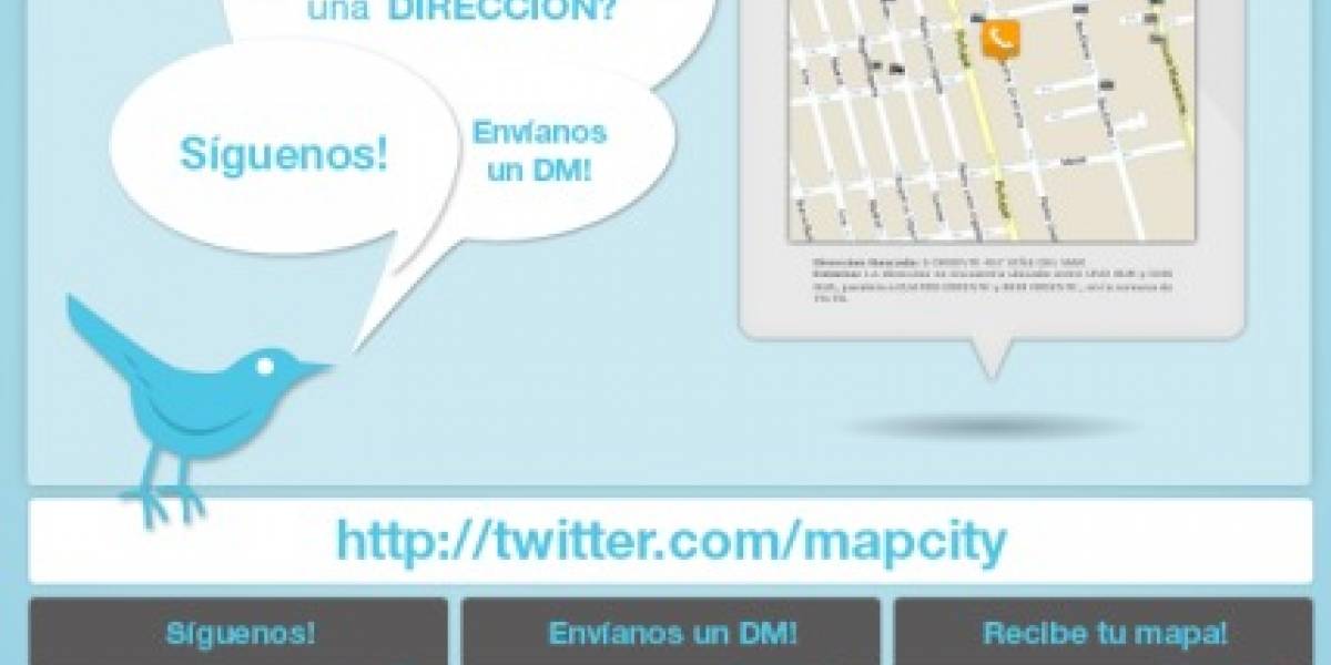 Mapcity te dice quién te llama por Twitter