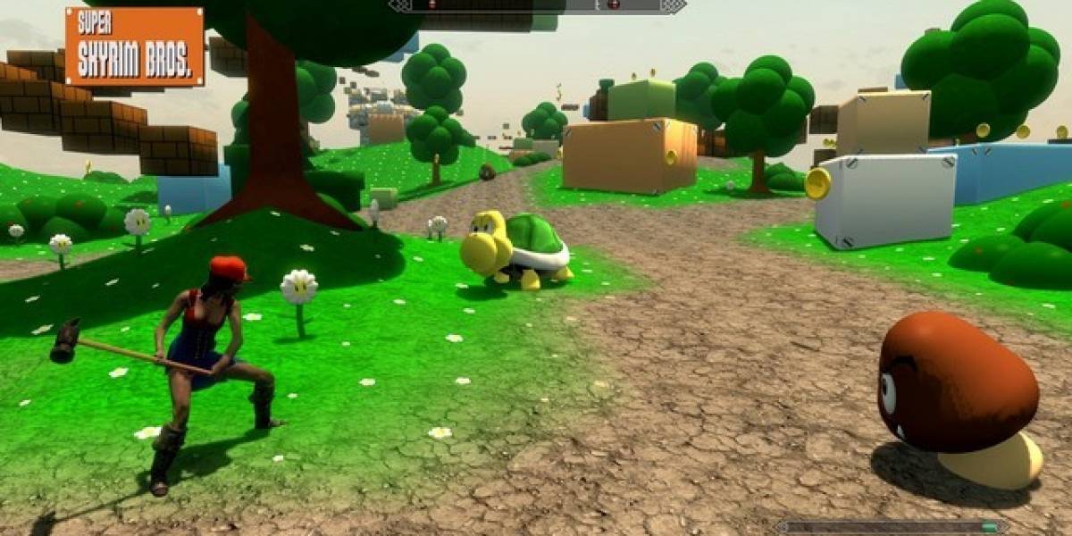 Mod de Skyrim convierte al RPG de Bethesda en Super Mario Bros.