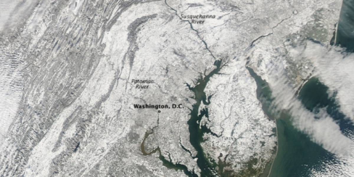 Imperdible: La costa este de Estados Unidos cubierta de nieve