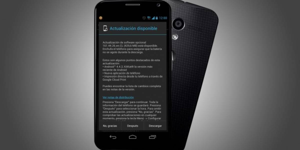 Android 4.4.2 KitKat ya disponible para el Motorola Moto X de Movistar Chile
