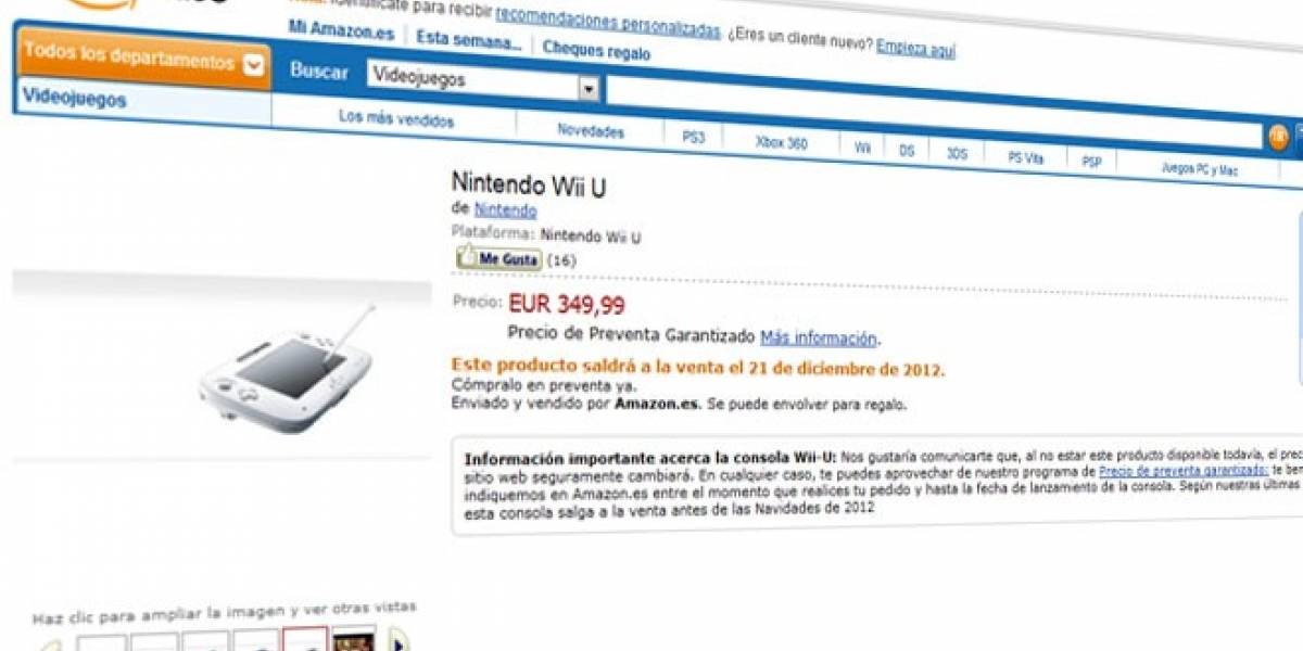 La Nintendo Wii U y algunos de sus juegos ya pueden comprarse en Amazon España