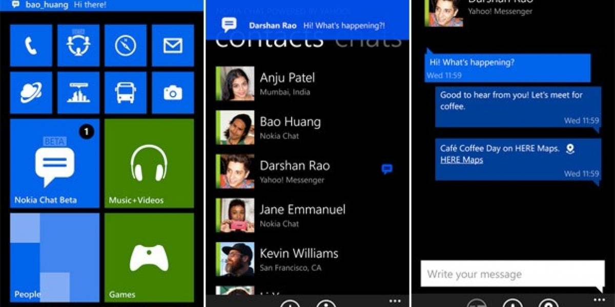 Llega a Windows Phone versión beta de Nokia Chat