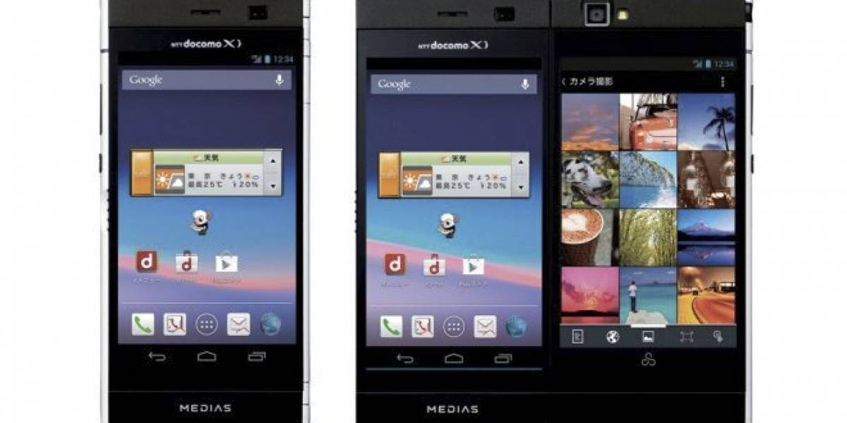 NTT DoCoMo presenta smartphone con dos pantallas unidas por una bisagra