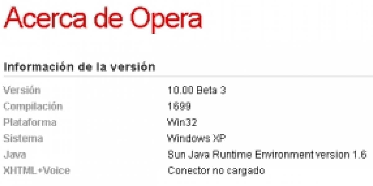 Opera 10.0 Beta 3