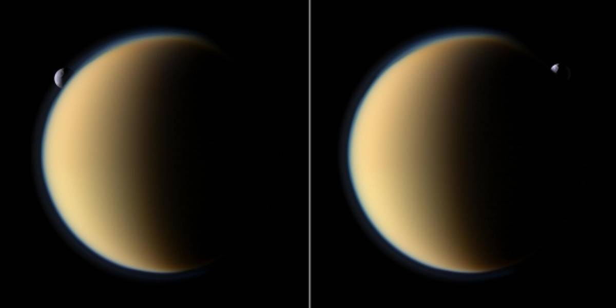 Imperdible: Tetis eclipsada por Titán