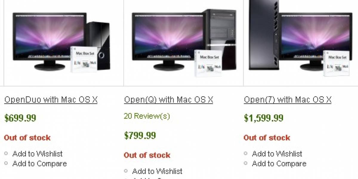 Psystar detiene la venta de sus Mac clónicos