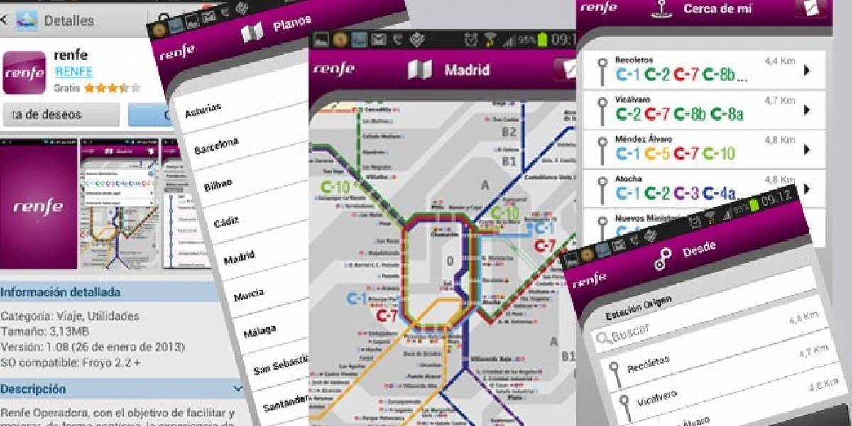 España: Aplicación gratuita de Renfe Cercanías disponible en Samsung Apps