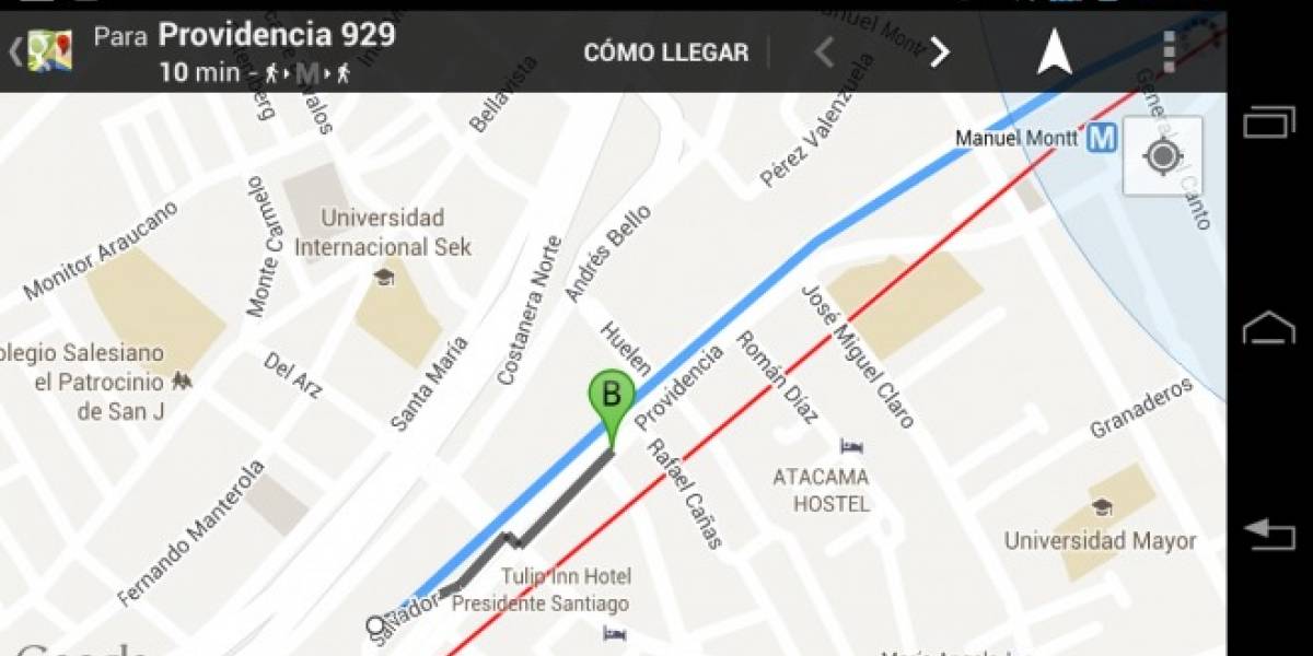 Google planificará tu viaje en el transporte público de Santiago de Chile