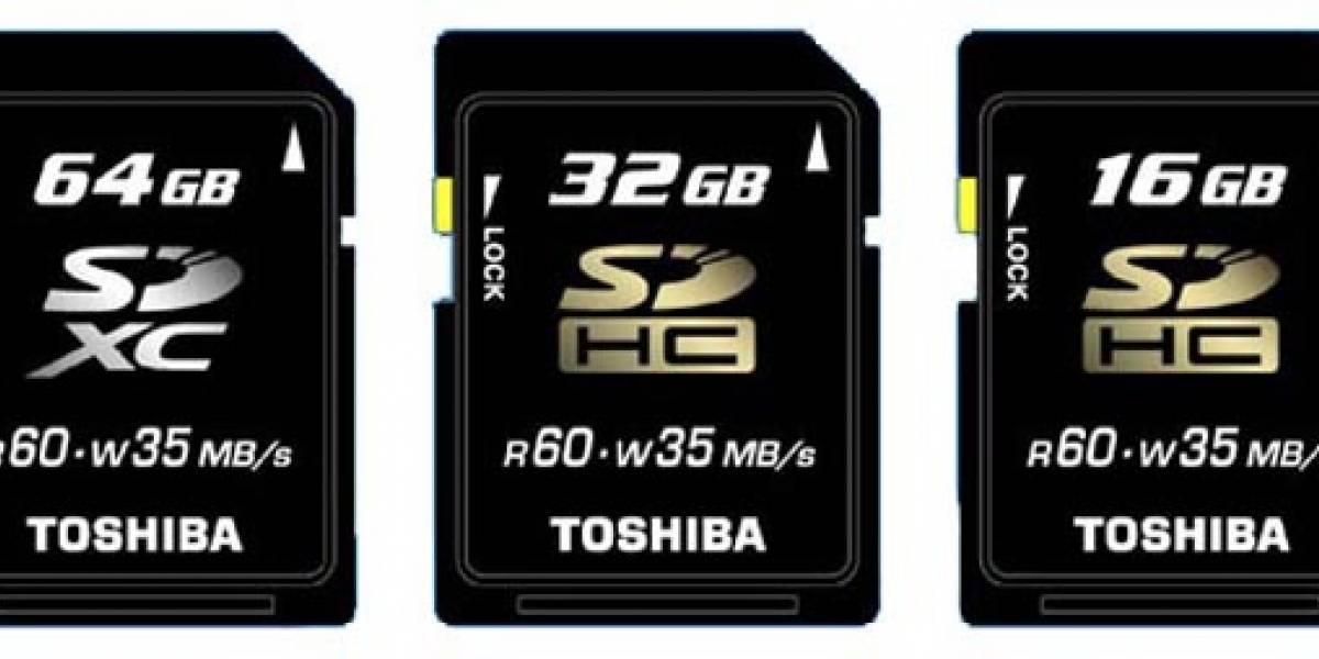 Toshiba presenta tarjetas SDXC de 64GB