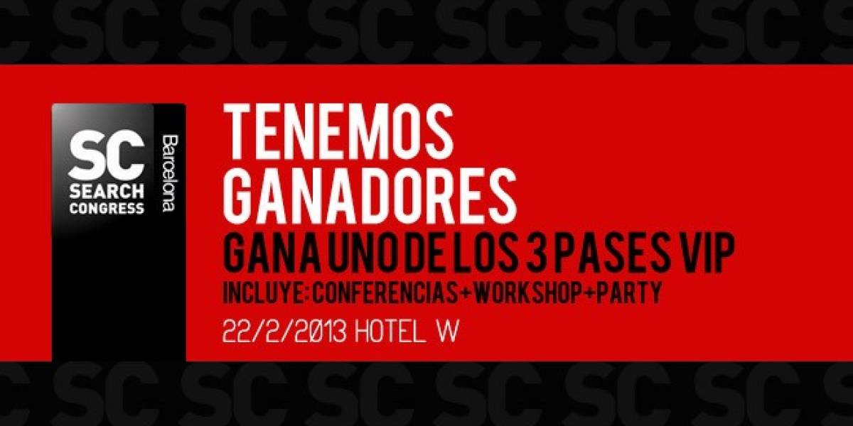 España: Tenemos ganadores de las entradas VIP para el SearchCongress Barcelona 2013