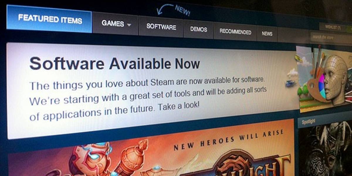 Steam comienza la venta de toda clase de software
