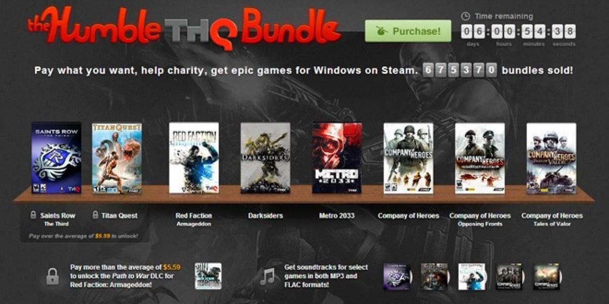 The Humble THQ Bundle agrega un juego y DLC gratis al paquete