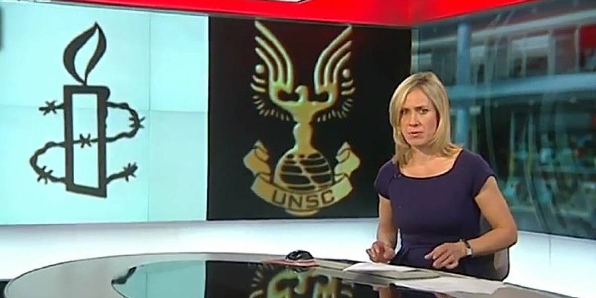 Noticiero de la BBC confunde logo de Naciones Unidas con uno de Halo