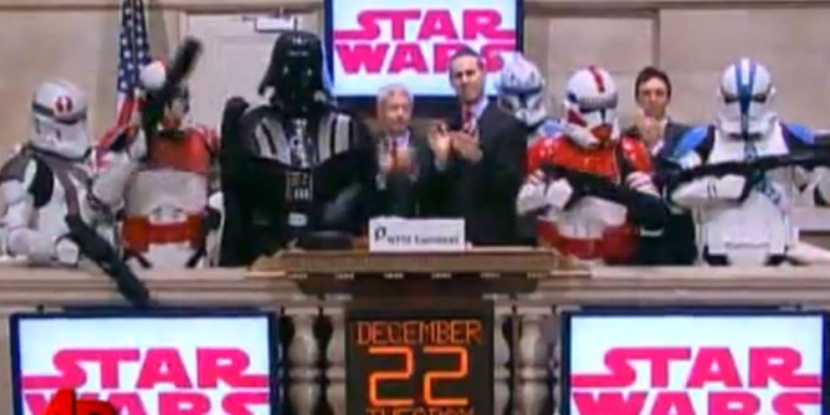Video: Darth Vader se toma la bolsa de Nueva York