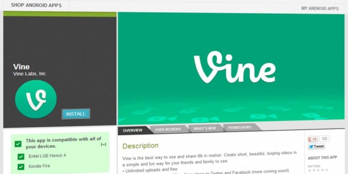 Twitter anuncia que Vine finalmente está disponible para Android