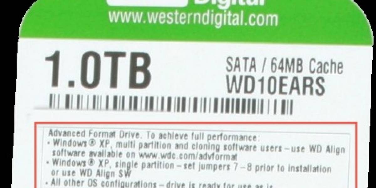 Todos los HDD usaran el Formato avanzado 4k