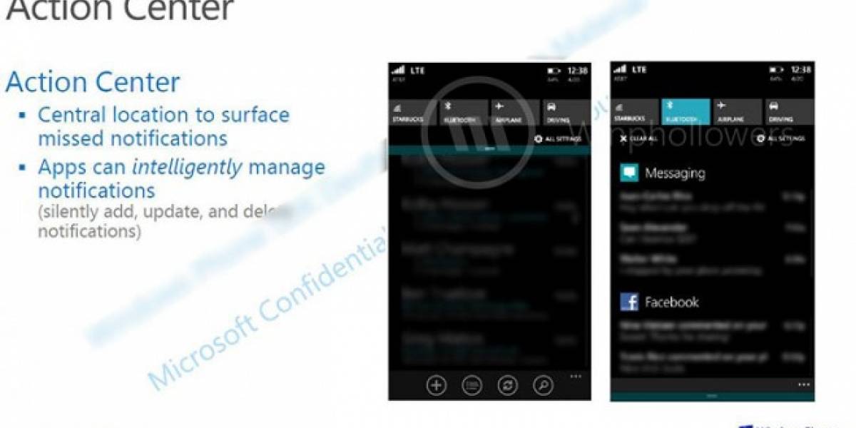 Así será el centro de notificaciones de Windows Phone 8.1