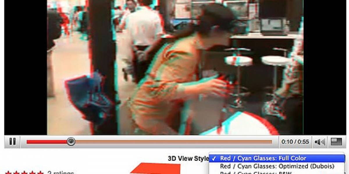 YouTube experimenta con video 3D
