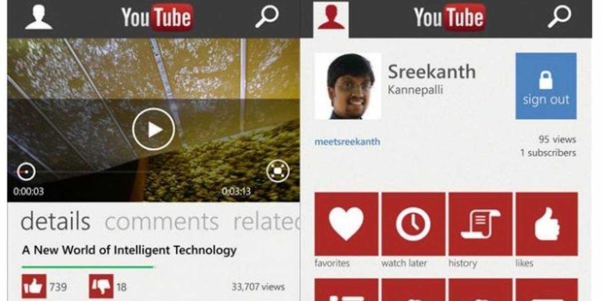 Microsoft finalmente modifica la app de YouTube para WP8 al gusto de Google