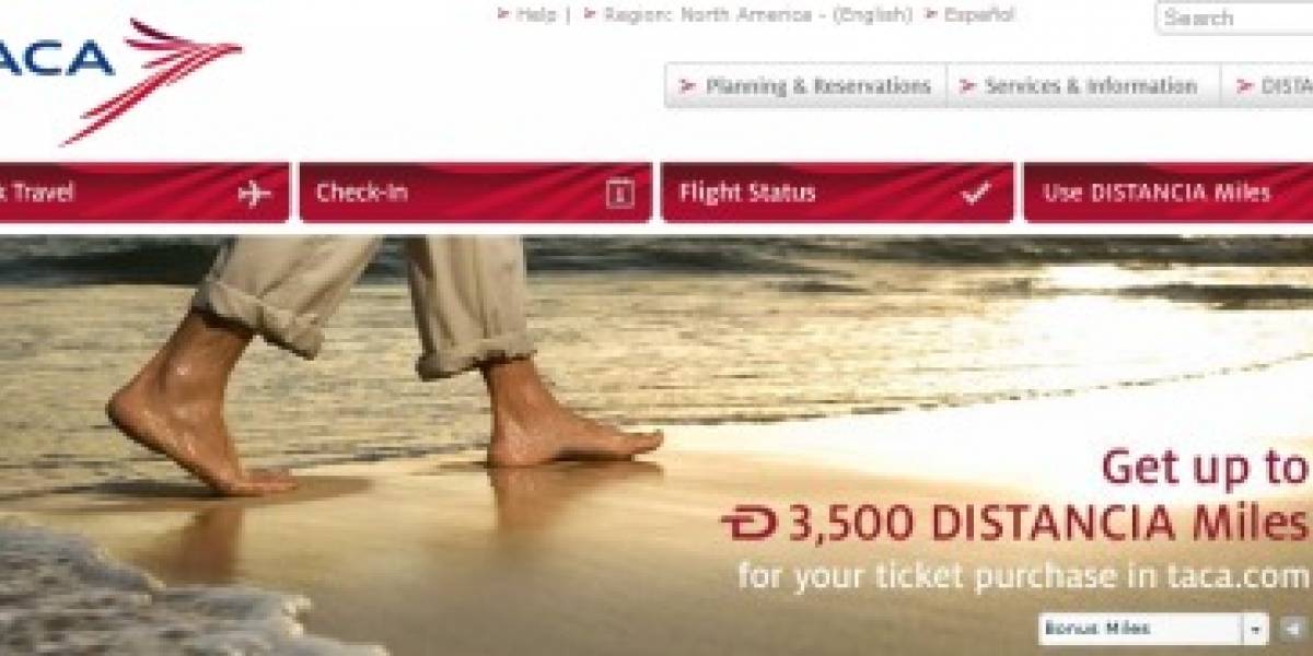 TACA.com moderniza su sitio en Internet
