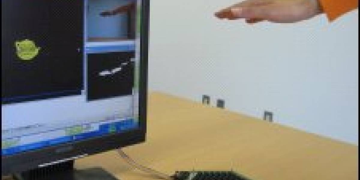 Pantalla táctil de ultrasonidos para manipular y sentir objetos virtuales
