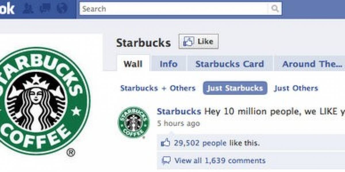Starbucks superó los 10 millones de seguidores en Facebook