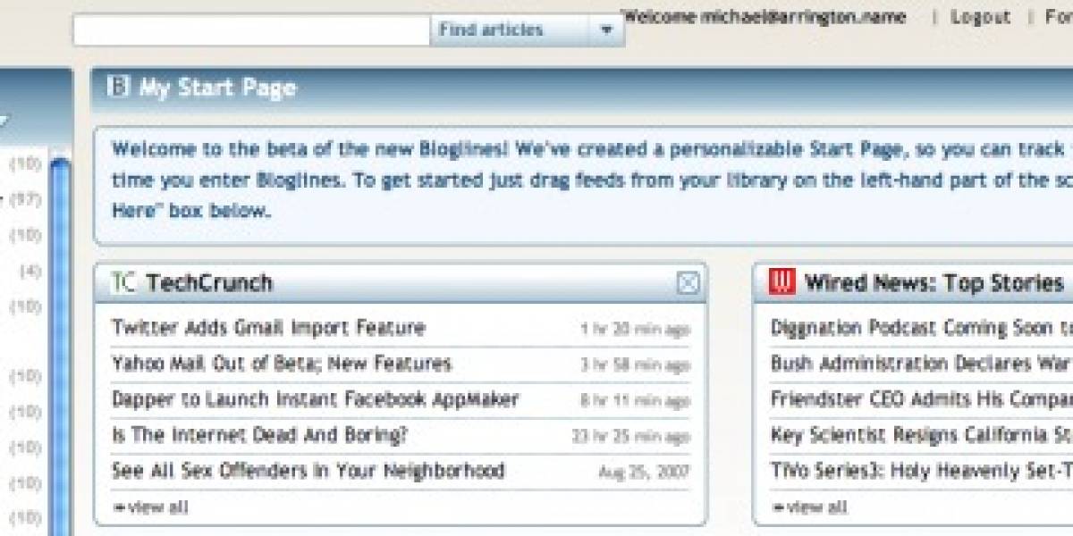 Bloglines cerrará el 1 de octubre