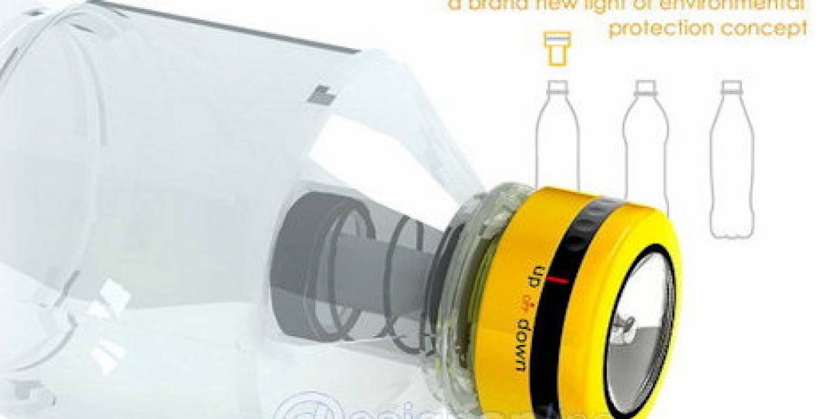 Bottle light, linterna versatil, conceptual y ecológica
