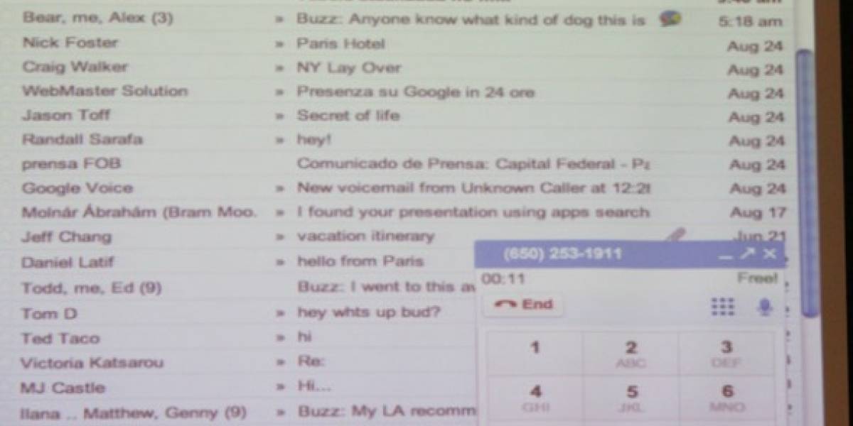 Gmail permite realizar llamadas telefónicas con Google Voice