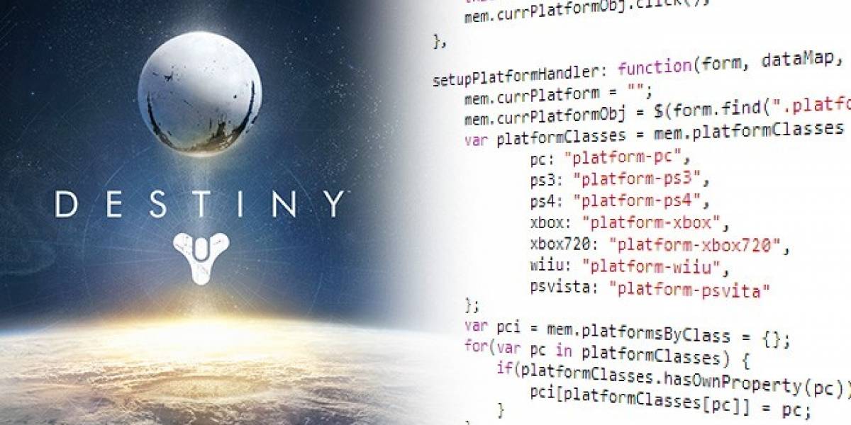Palabras y códigos muestran que Destiny también llegaría a PC, PlayStation 4, Wii U, PlayStation Vita y Xbox 720