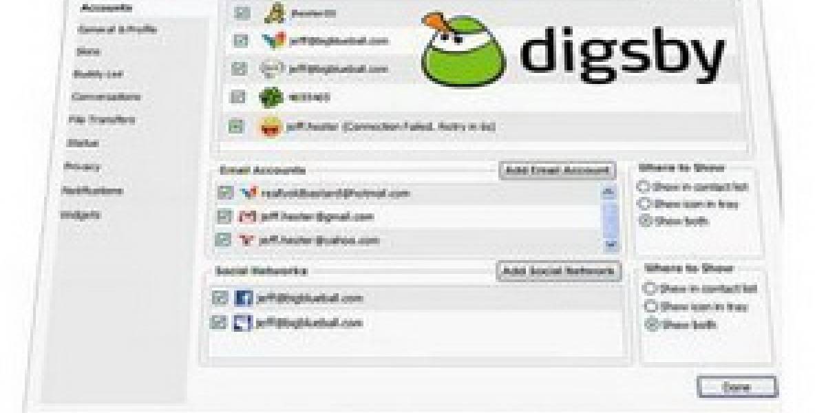 Digsby ahora es más rapido y menos goloso