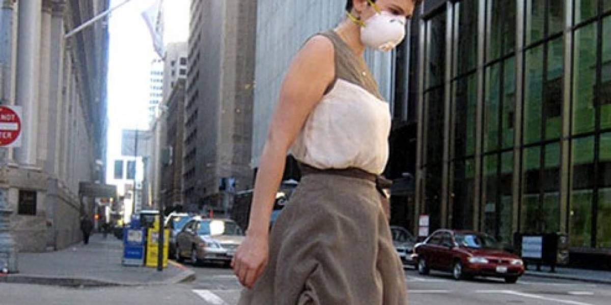 Vestido que se arruga con el smog