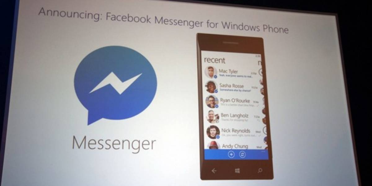 Facebook Messenger llegará a Windows Phone #MWC14