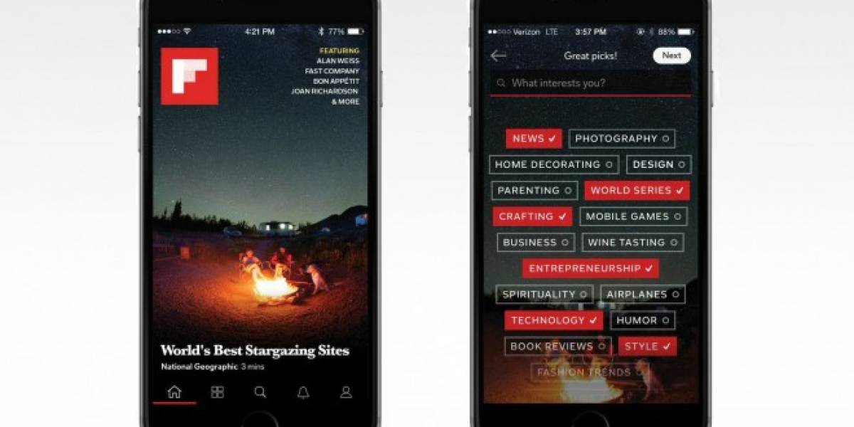 Flipboard se actualiza para mejorar su versión de iPhone y Android
