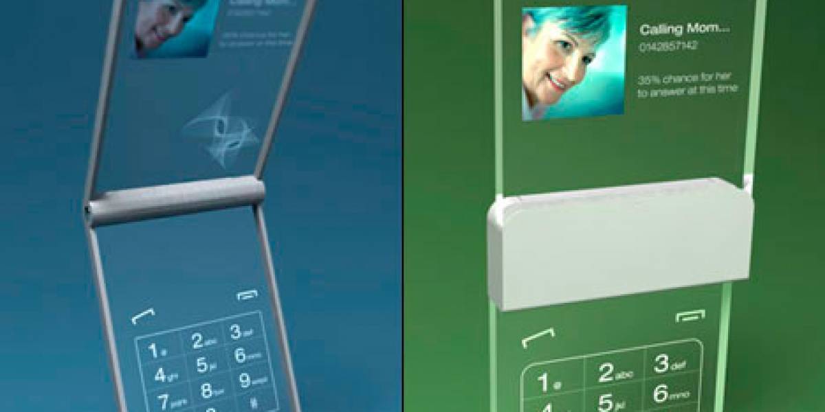 Concepto: Un teléfono de cristal