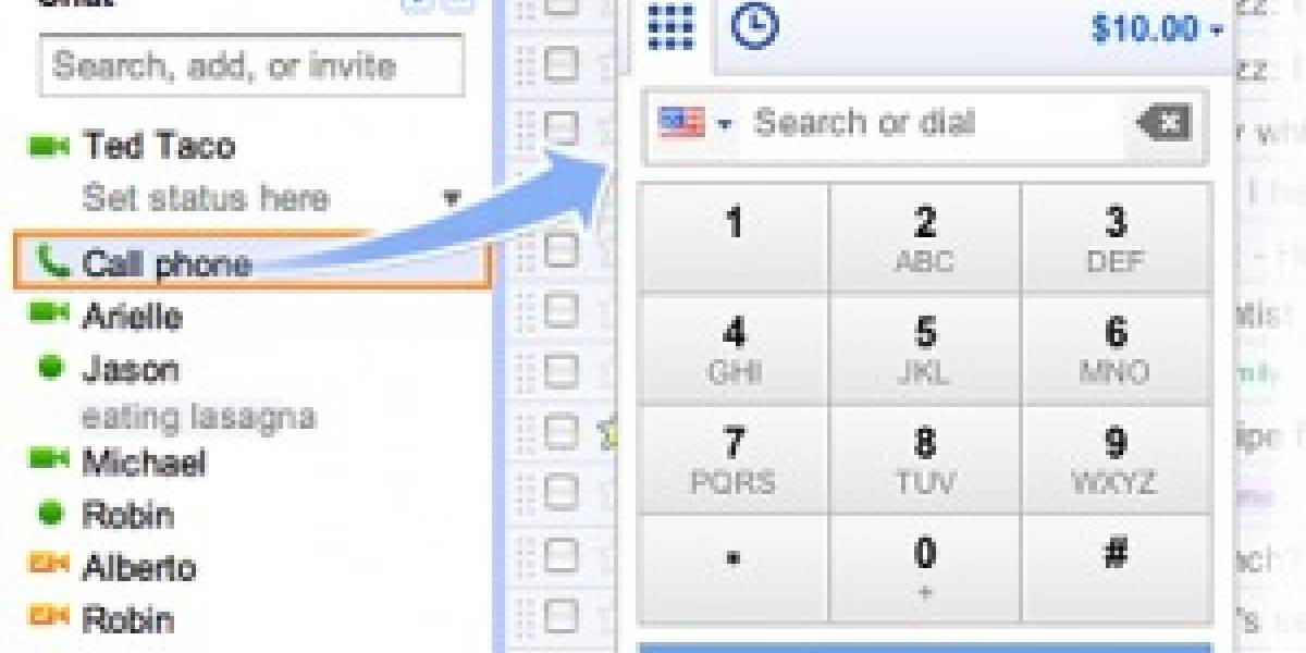 Google permite llamar por teléfono usando Gmail