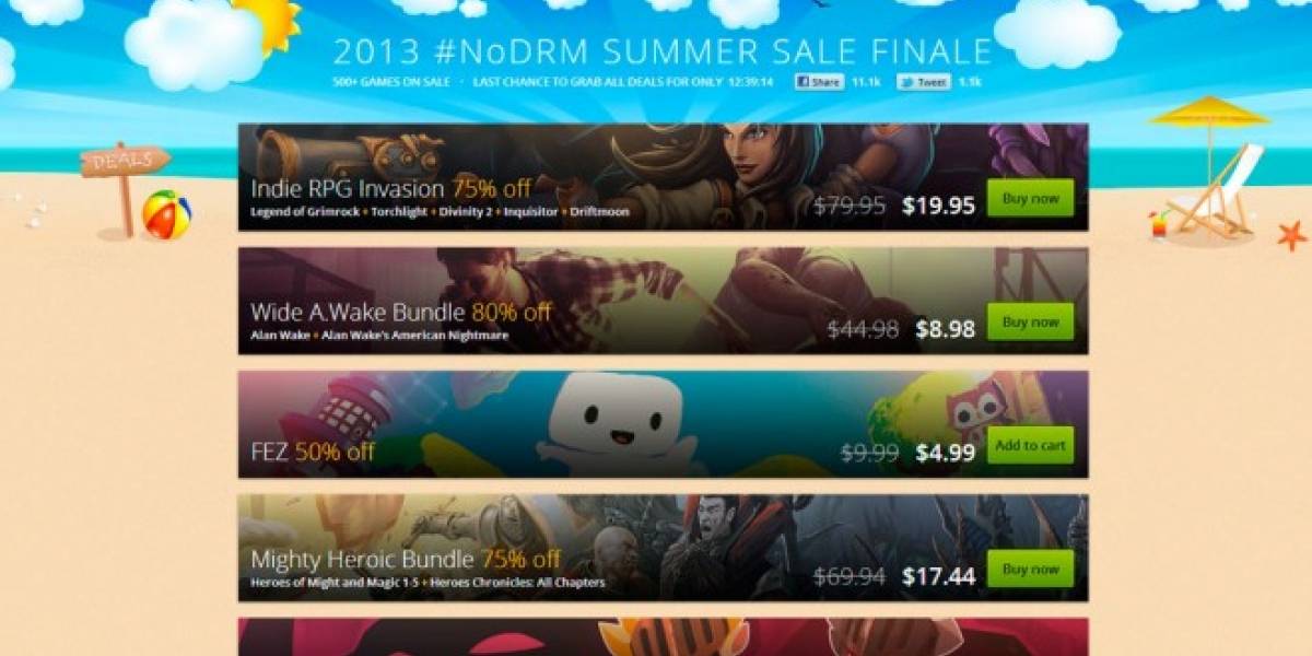 La Venta de Verano de GOG terminará en menos de 12 horas