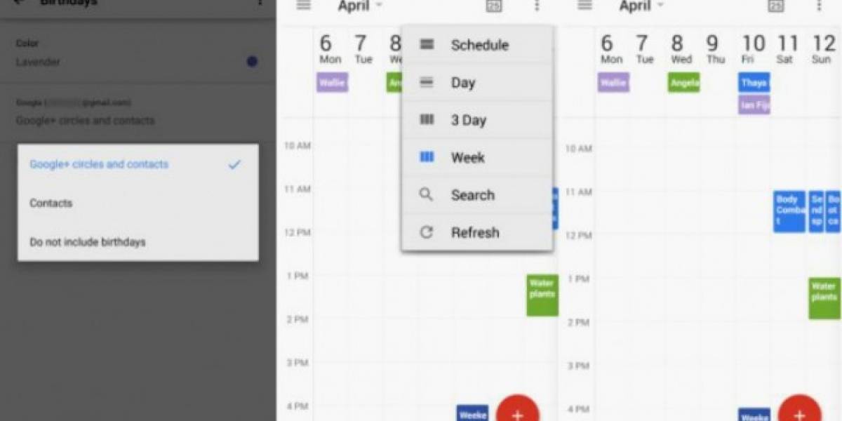 Google Calendar se actualiza con vista semanal para teléfonos en Android