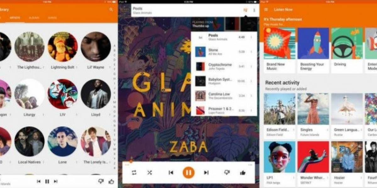 Google Play Music ya está disponible para el iPad