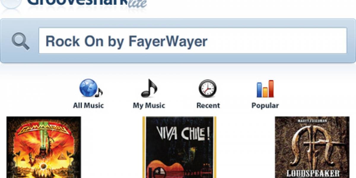 FW Exclusivo: GrooveShark Lite música a pedido gratis