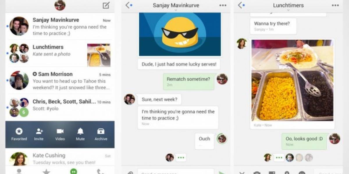 Google rediseña Hangouts para iOS y le pone stickers