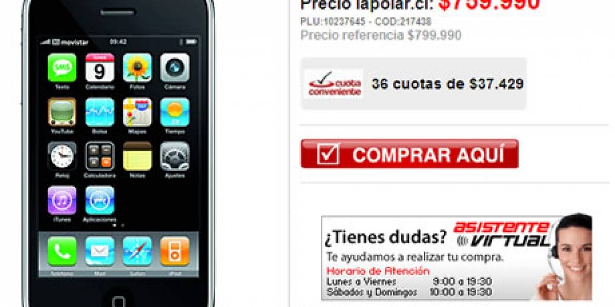 iPhone 3G Prepago Movistar a $759.990 en La Polar
