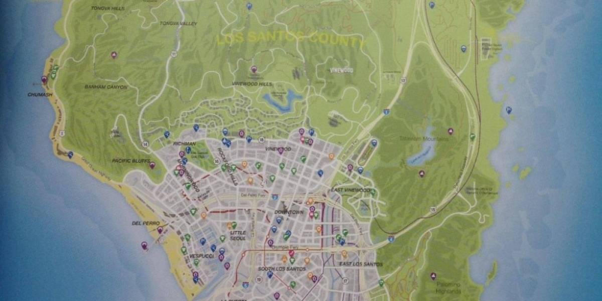 Ahora sí: Mapa de Los Santos y GTA V se filtra por la red