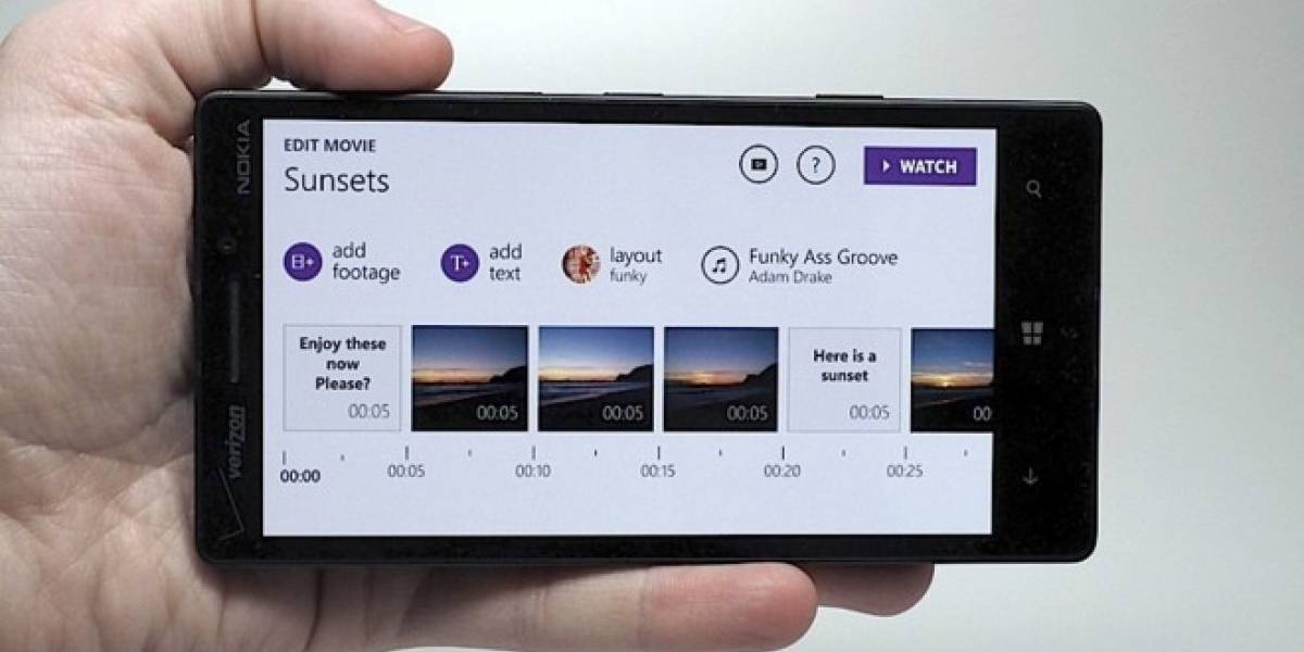 Microsoft estrena aplicación móvil para crear películas