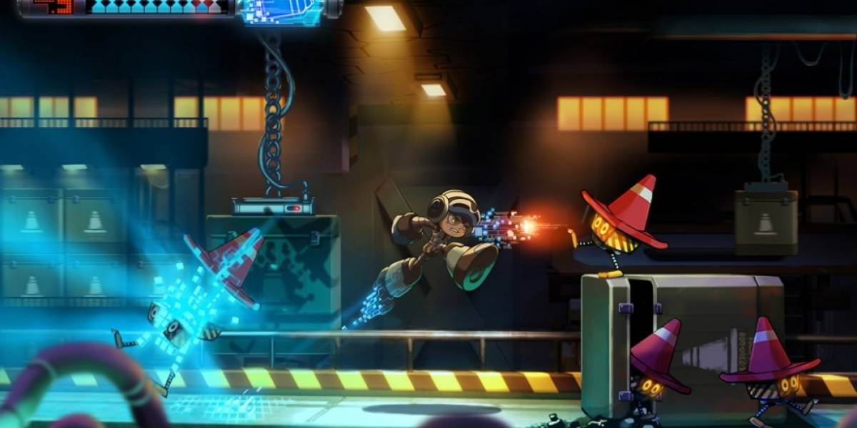 Batallas contra jefes y detalles de Call en Mighty No. 9