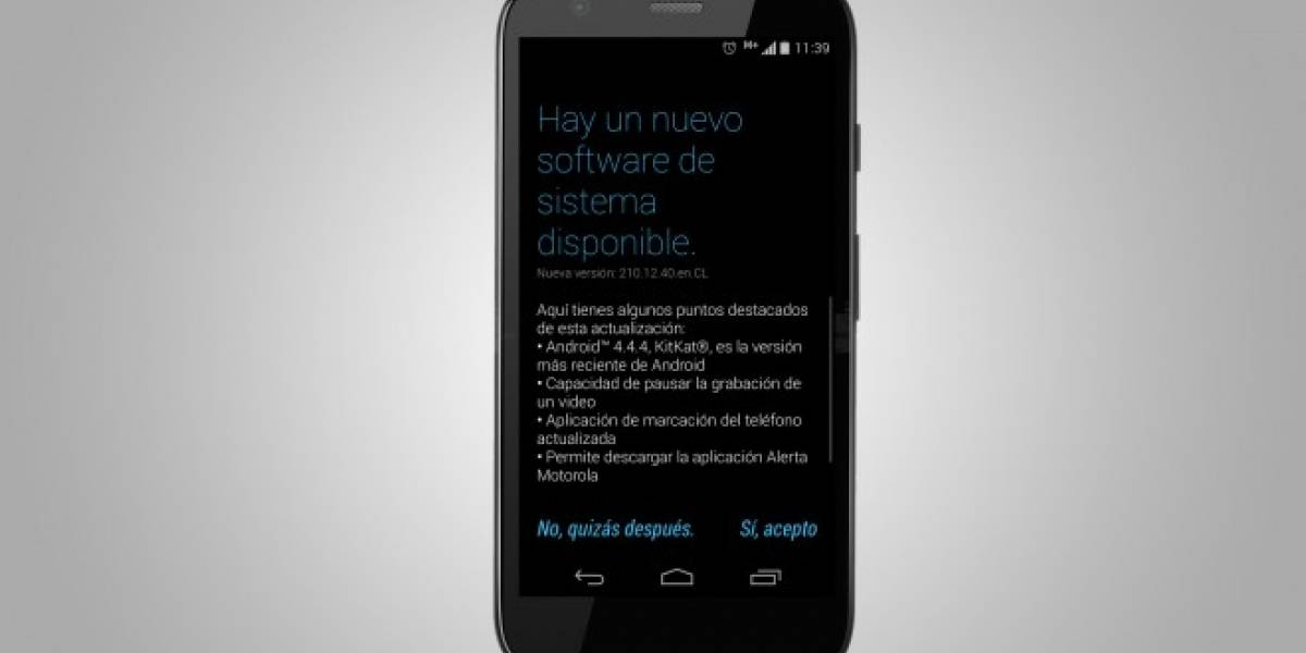 Android 4.4.4 KitKat ya disponible para el Motorola Moto G
